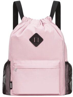 Wandf Gym Sports Drawstring Backpack with Shoes Compartment